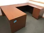 Matching U Shaped Cherry Executive Desks