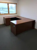 Matching U Shaped Cherry Executive Desks