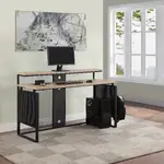 Home Office Desk with Elevated Monitor Shelf