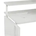 L Shaped Desk with Monitor Shelf