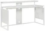 Home Office Desk with Elevated Monitor Shelf