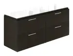 Double Lateral Filing Cabinet with Glass Top