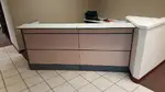 Light Gray Cubicle & Laminate Receptionist Desk