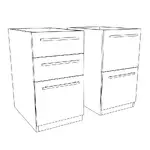Cherryman Pair of 2 & 3 Drawer Pedestals
