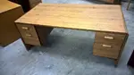Natural Wood Colored Desk with Drawers