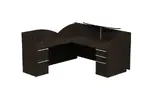 L Shaped Reception Desk with Drawers