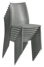 Leather Stacking Chairs - Set of 2