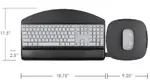 Deluxe Radius Corner Keyboard Tray