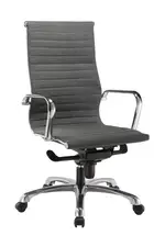 Modern Gray High Back Office Chair with Arms