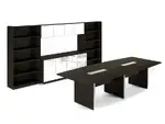Boat Shaped Conference Table with Storage