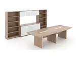 Boat Shaped Conference Table with Storage