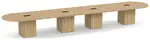 Racetrack Conference Table with Cube Base