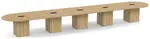 Racetrack Conference Table with Cube Base