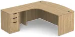 Modern L Shape Desk with Bow Front