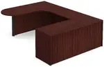 U Shaped Office Desk with Peninsula Extension