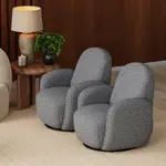 Plush Modern Swivel Chair 