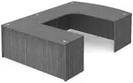 Bow Front U-Shaped Desk with Drawers