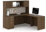 L Shaped Desk with Hutch and Drawers