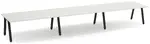 6 Person Workstation with Metal Legs