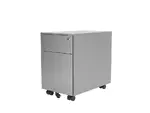 Silver Mobile Pedestal Drawers - Slim Design