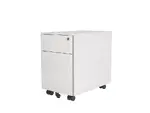 Silver Mobile Pedestal Drawers - Slim Design