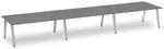 6 Person Workstation with Metal Legs