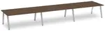 6 Person Workstation with Metal Legs