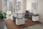 Modern U Shaped Desk with Drawers