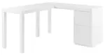 Modern Glossy L-Shaped Desk