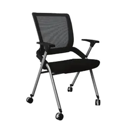 Mesh Back Nesting Chair with Arms