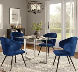 Modern Industrial Glass Table  - Legend