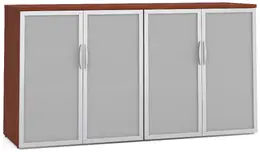 Office Storage Credenza with Glass Doors - PL Laminate