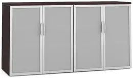 Office Storage Credenza with Glass Doors - PL Laminate