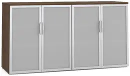 Office Storage Credenza with Glass Doors - PL Laminate