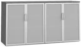 Office Storage Credenza with Glass Doors - PL Laminate