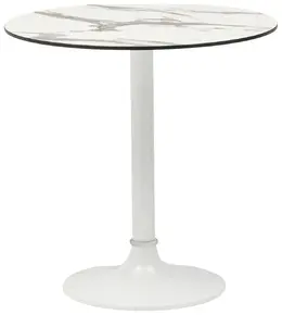 Faux Marble Low Pedestal Table - Jannie