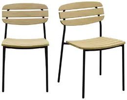 Modern Industrial Patio Chair - Set of 2  - Kalmar