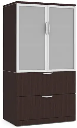 Lateral File with Storage Cabinet Top - PL Laminate