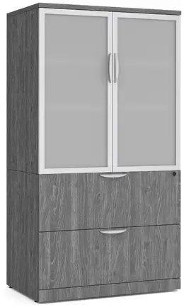 Lateral File with Storage Cabinet Top - PL Laminate