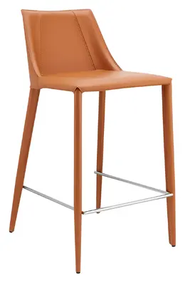 Minimalist Leather Counter Stool - Kalle