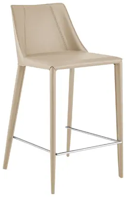 Minimalist Leather Counter Stool - Kalle