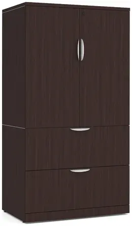 Lateral File with Storage Cabinet Top - PL Laminate