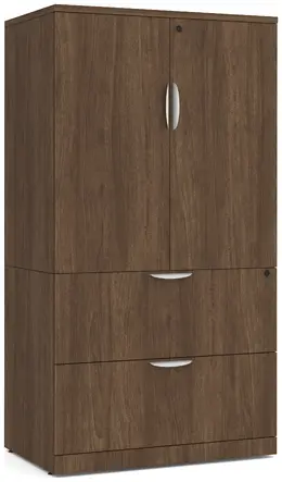 Lateral File with Storage Cabinet Top - PL Laminate