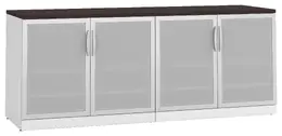 Office Storage Credenza with Glass Doors - PL Laminate