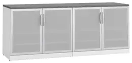 Office Storage Credenza with Glass Doors - PL Laminate