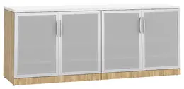 Office Storage Credenza with Glass Doors - PL Laminate