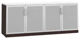 Office Storage Credenza with Glass Doors - PL Laminate