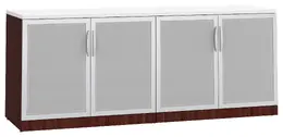 Office Storage Credenza with Glass Doors - PL Laminate