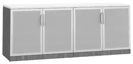 Office Storage Credenza with Glass Doors - PL Laminate