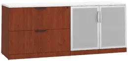 Office Storage Credenza with Glass Doors - PL Laminate